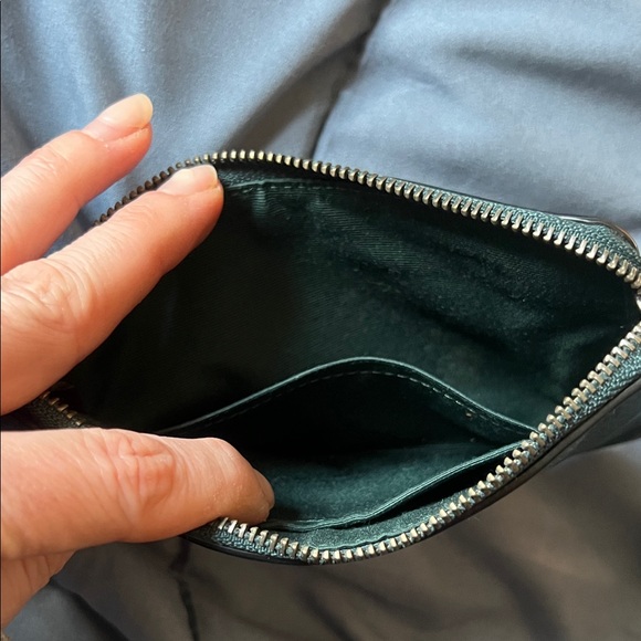 Coach Forest Green Leather Pouch - Picture 3 of 4